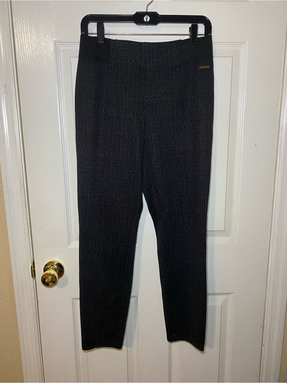 Marc New York Black Ribbed Slim Stretch Pants